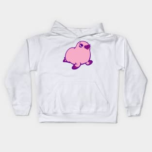 Pink and Purple Baby Harp Seal the Animal Kids Hoodie